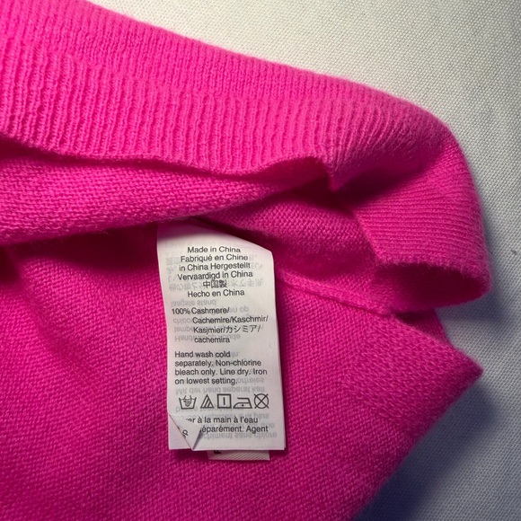J.Crew Fuchsia 100% Cashmere Sweater XL Vibrant Pink Crewneck - Picture 8 of 11